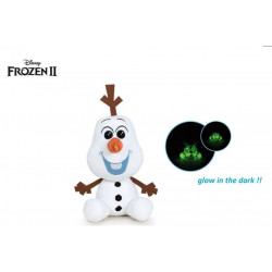 Peluche Olaf Frozen H 32cm brillent dans le noir