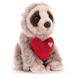 Soft Toy sloth with heart Plush & Company 05132