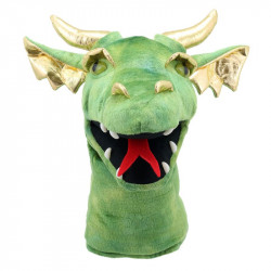 Large Dragon Heads Green The Puppet Company PC004804
