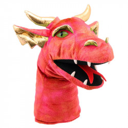 Marionette Grandes têtes de dragon rouge The Puppet Company PC004805