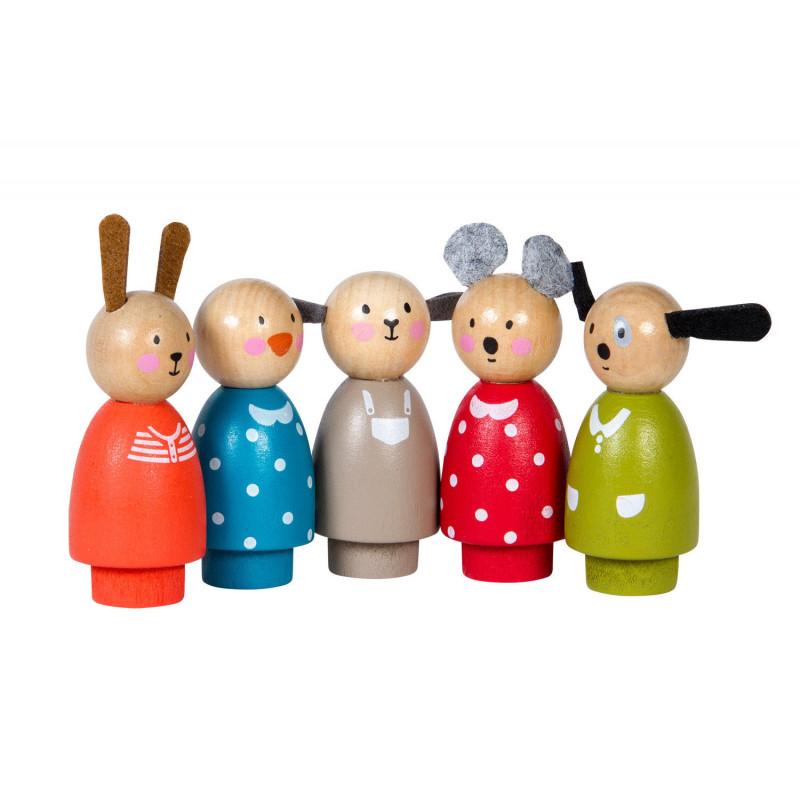 Set of 5  characters Moulin Roty 632421
