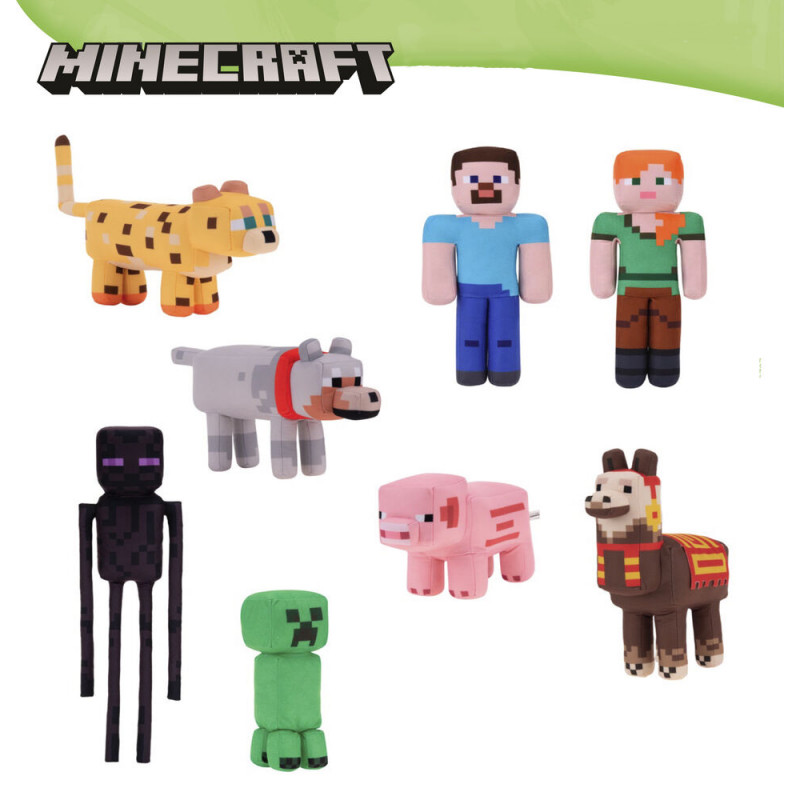 Peluche Minecraft Steve Alex Creeper Hazell Enderman