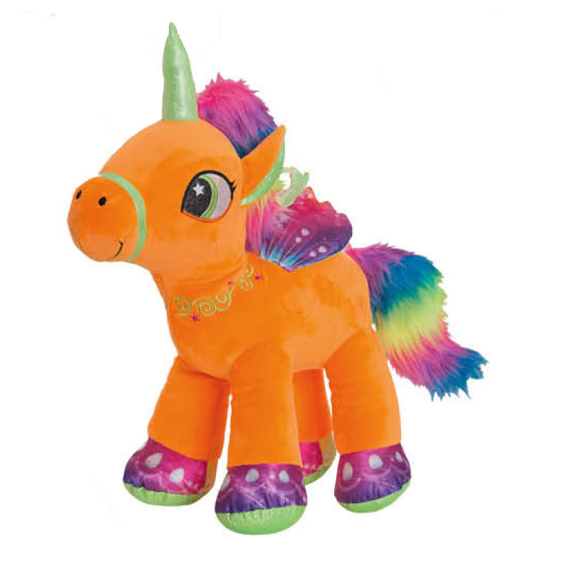 Orange Unicorn plush toy art 55202 L.42 CM