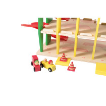 Wooden garage with 11 accessories Moulin Roty 720403
