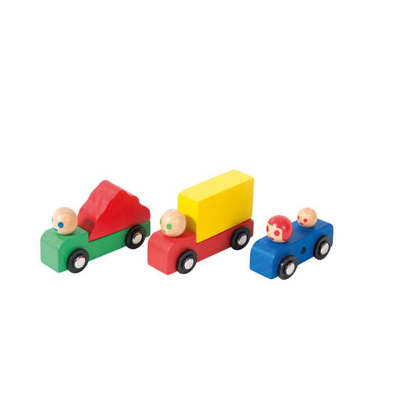 Wooden cars and trucks Moulin Roty 720406