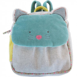 Backpack Cat Blue Moulin Roty 660070