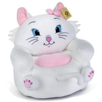 White cat armchair for children Plush & Company 07726