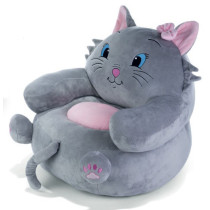 Gray cat armchair for children Plush & Company 07727