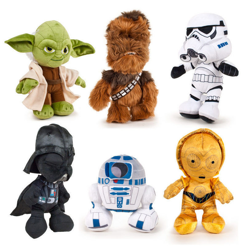 Peluche Star Wars Originali Portachiavi Parlanti Yoda Dart Fener R2-D2 Chewbacca 