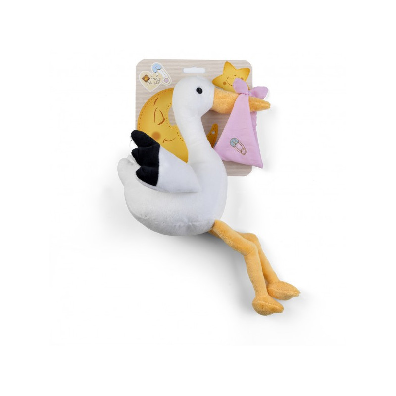 Soft toy Pink Stork Birth Baby Plush & Company 07428