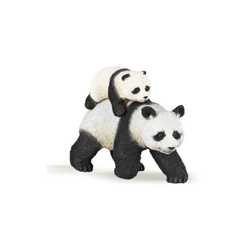 Statuina Panda con cucciolo Papo 50071