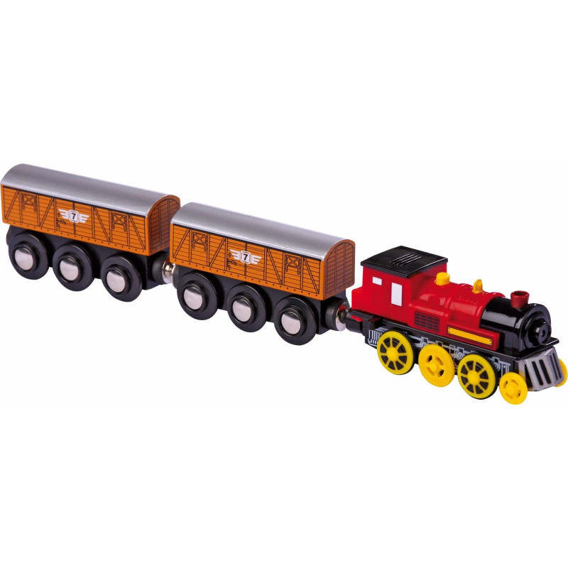 Electric locomotive with 2 trailers Small Foot 5802