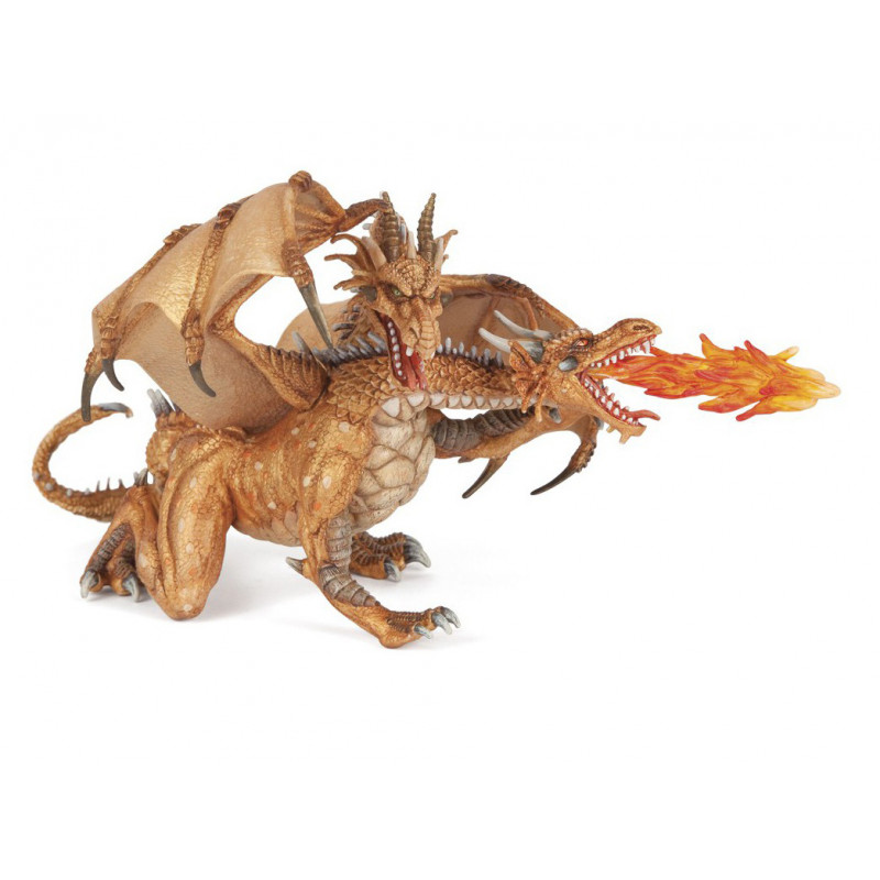 Figurine Two headed dragon gold Papo 38938