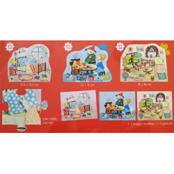 three puzzles character 12 piece Moulin Roty 632627