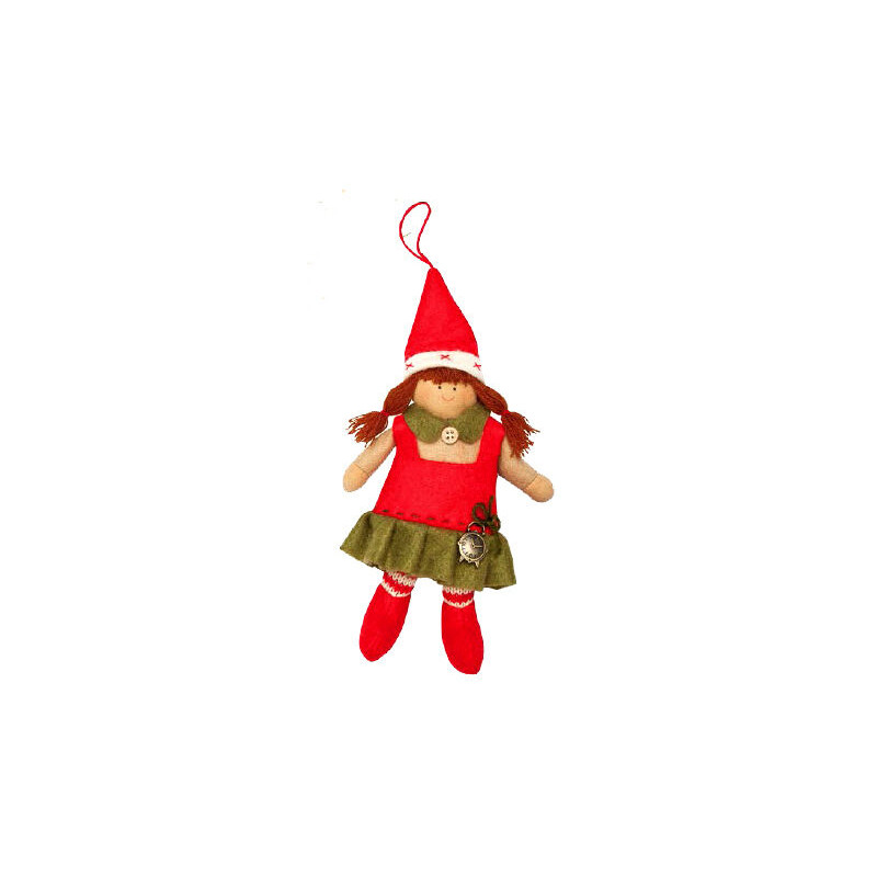 Bambola Elfo Natale con orologio Addobbo albero My Doll GZ005