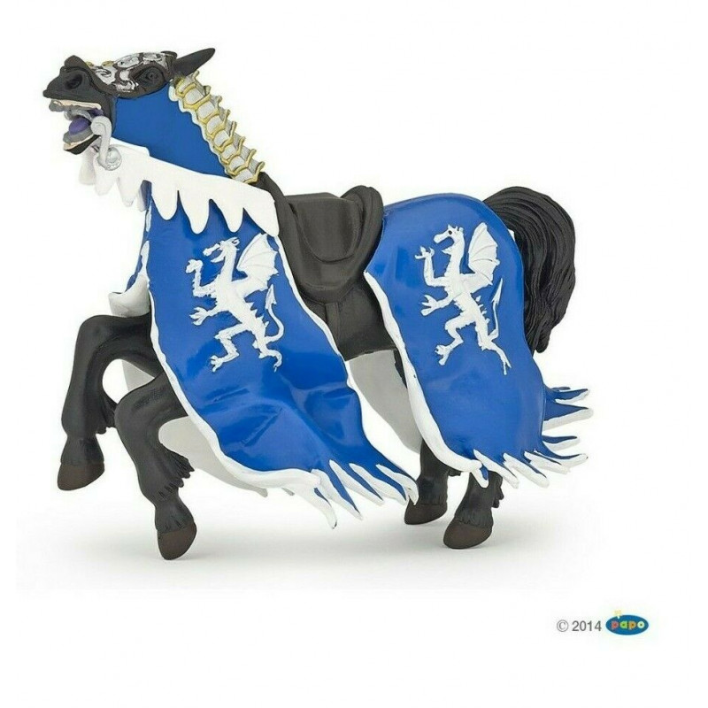 Statuina Cavallo del Re Dragone Blu Papo 39389